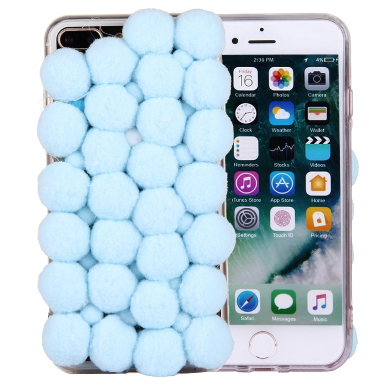 For iPhone 8 Plus & 7 Plus   3D Furry Balls Pattern TPU Protective Case