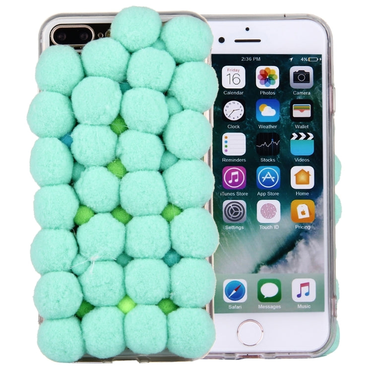 For iPhone 8 Plus & 7 Plus   3D Furry Balls Pattern TPU Protective Case