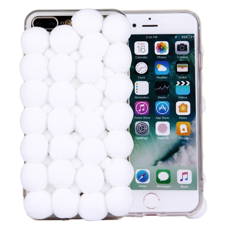 For iPhone 8 Plus & 7 Plus   3D Furry Balls Pattern TPU Protective Case