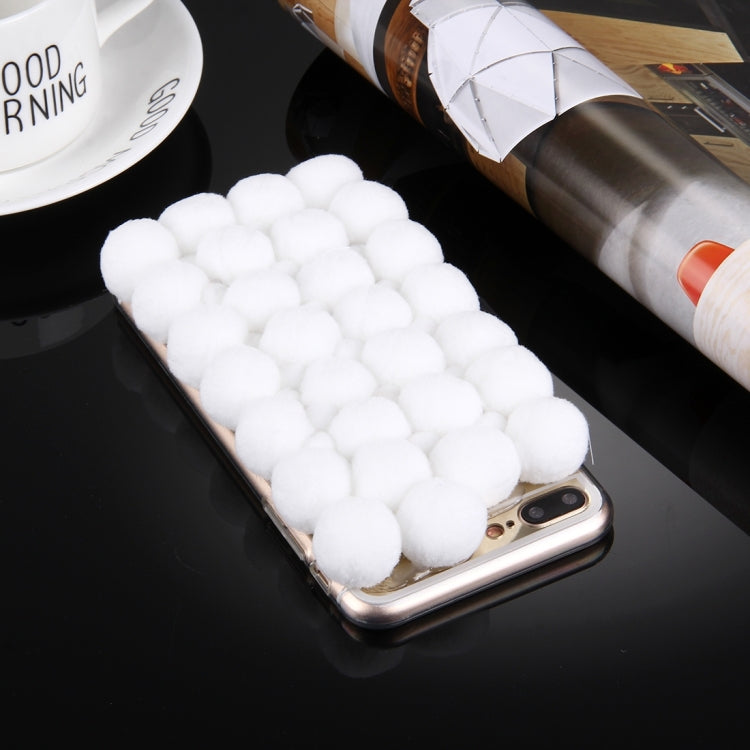 For iPhone 8 Plus & 7 Plus   3D Furry Balls Pattern TPU Protective Case