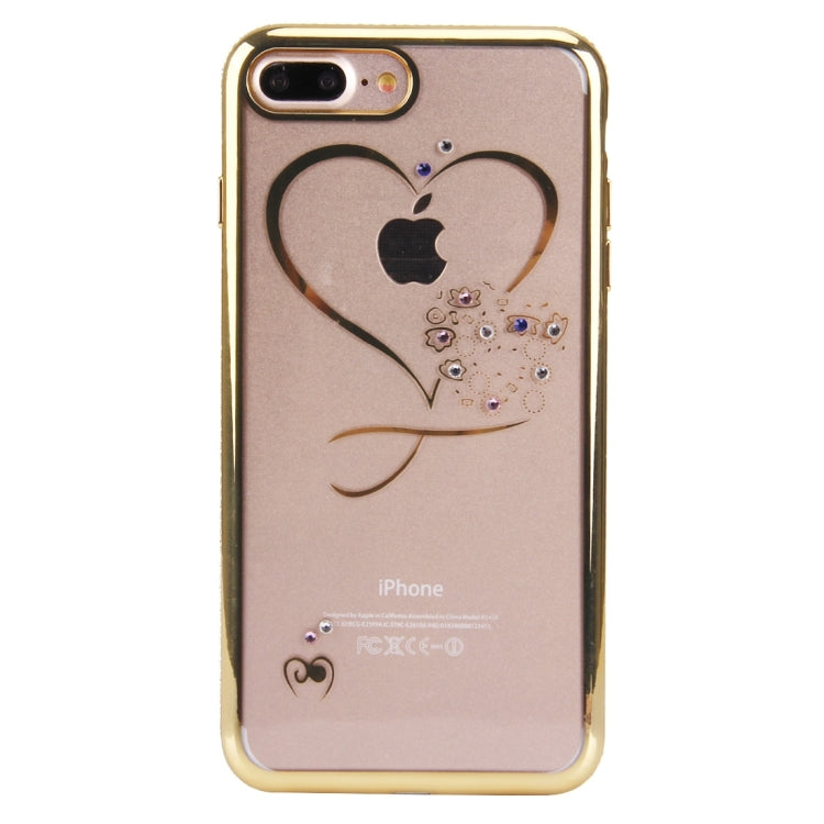 For iPhone 8 Plus & 7 Plus   Electroplating Diamond Encrusted TPU Protective Case