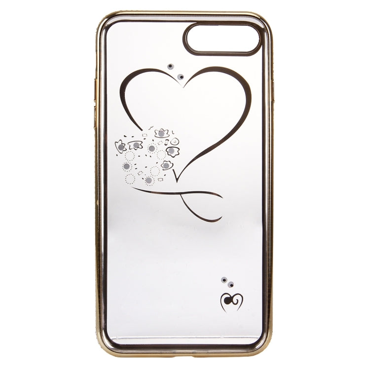 For iPhone 8 Plus & 7 Plus   Electroplating Diamond Encrusted TPU Protective Case