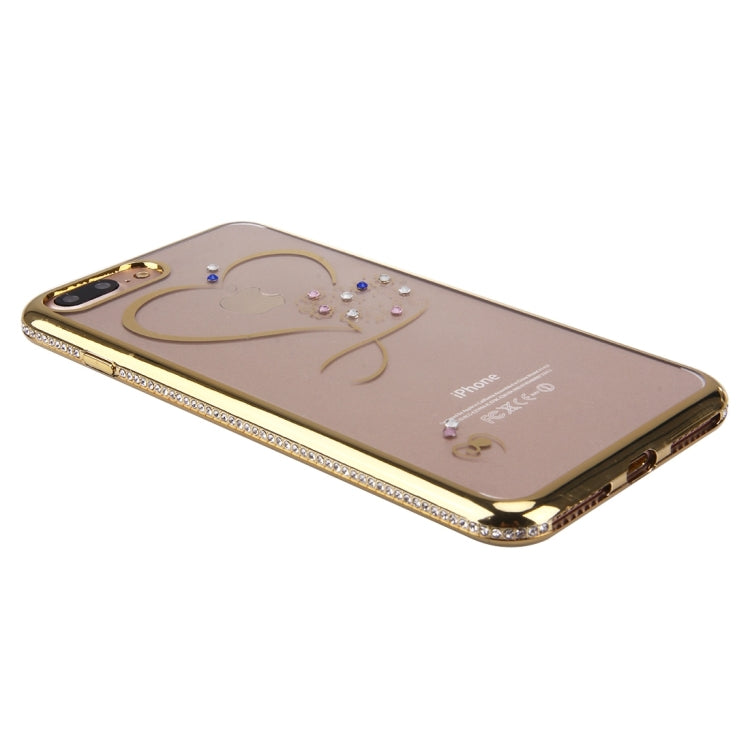 For iPhone 8 Plus & 7 Plus   Electroplating Diamond Encrusted TPU Protective Case