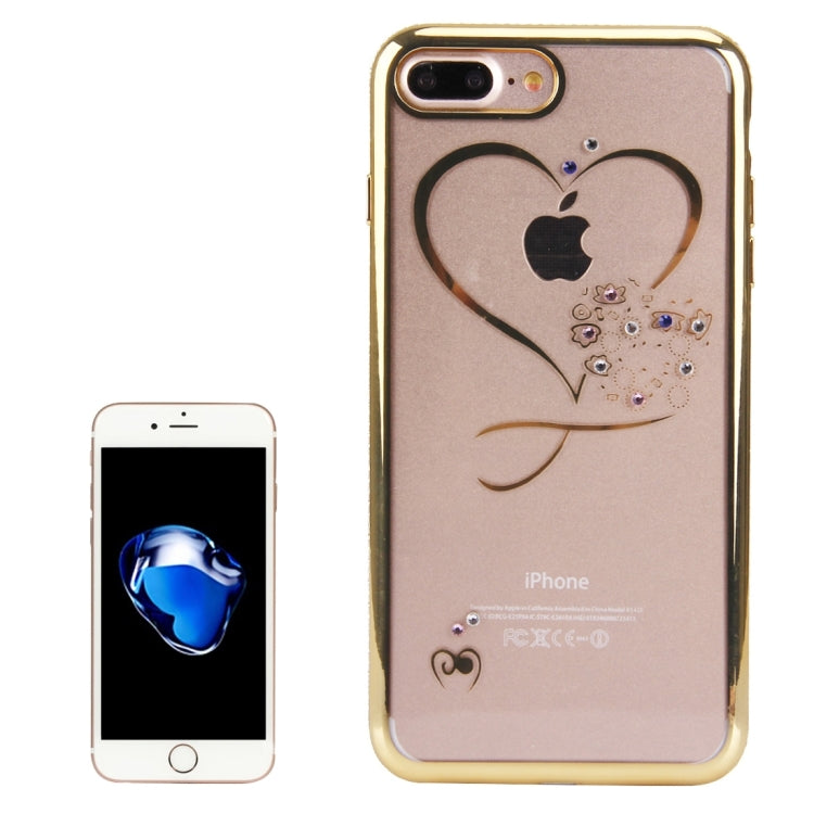 For iPhone 8 Plus & 7 Plus   Electroplating Diamond Encrusted TPU Protective Case
