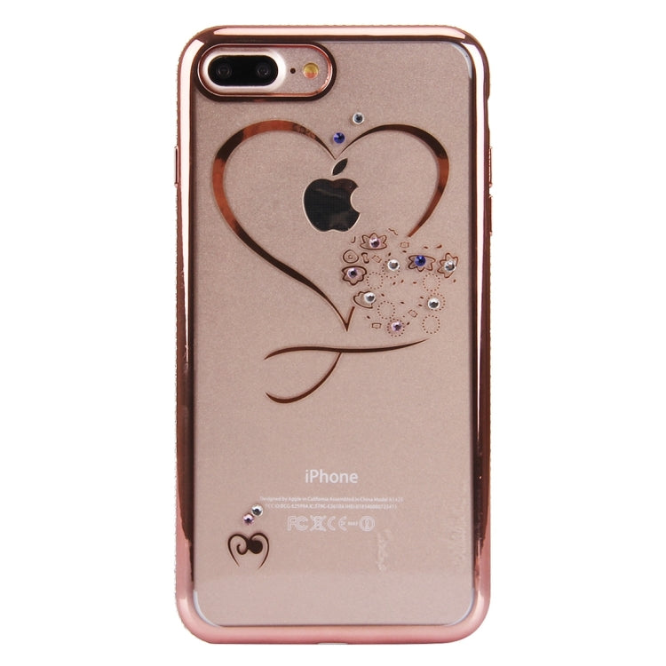 For iPhone 8 Plus & 7 Plus   Electroplating Diamond Encrusted TPU Protective Case