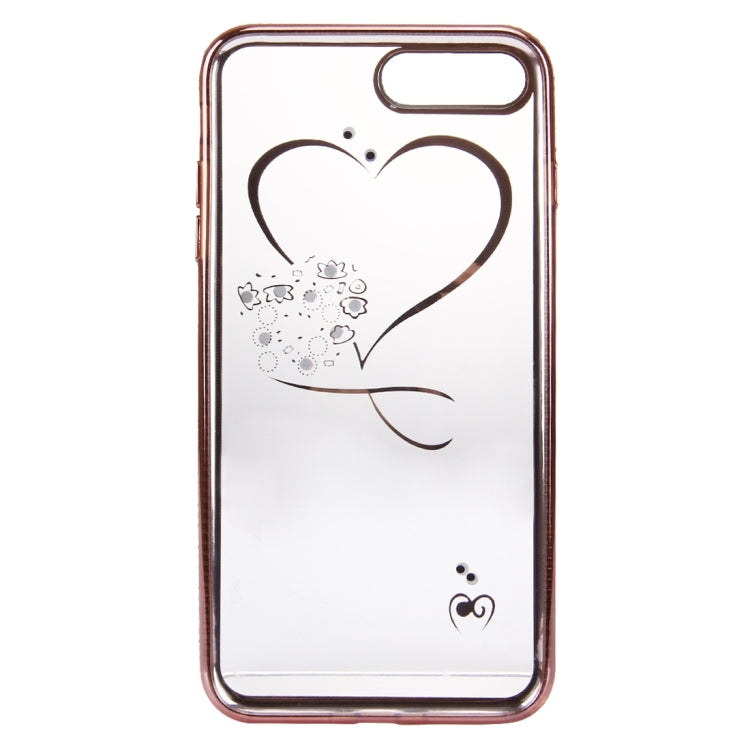 For iPhone 8 Plus & 7 Plus   Electroplating Diamond Encrusted TPU Protective Case