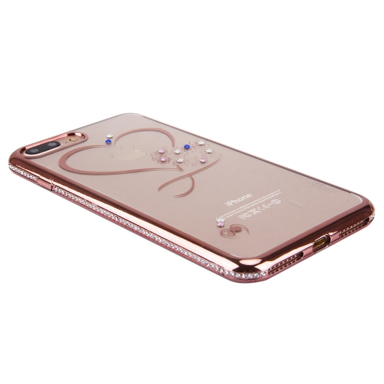 For iPhone 8 Plus & 7 Plus   Electroplating Diamond Encrusted TPU Protective Case