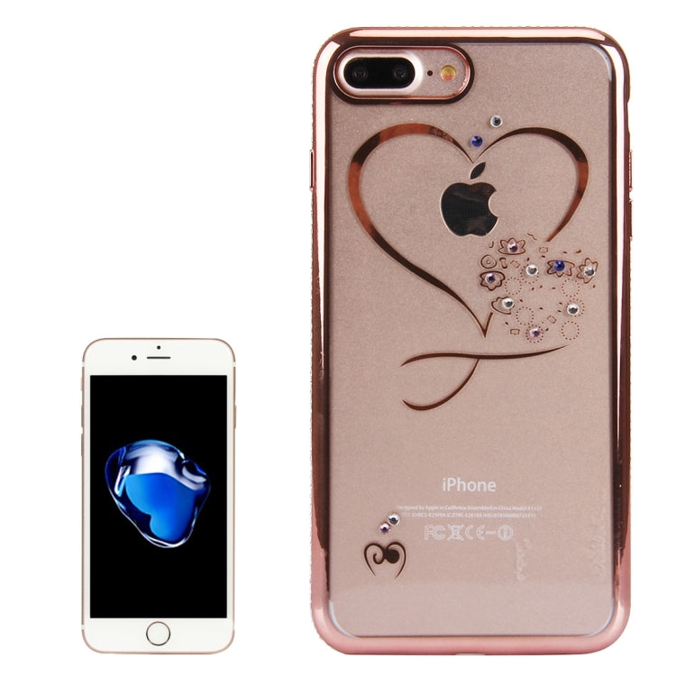 For iPhone 8 Plus & 7 Plus   Electroplating Diamond Encrusted TPU Protective Case