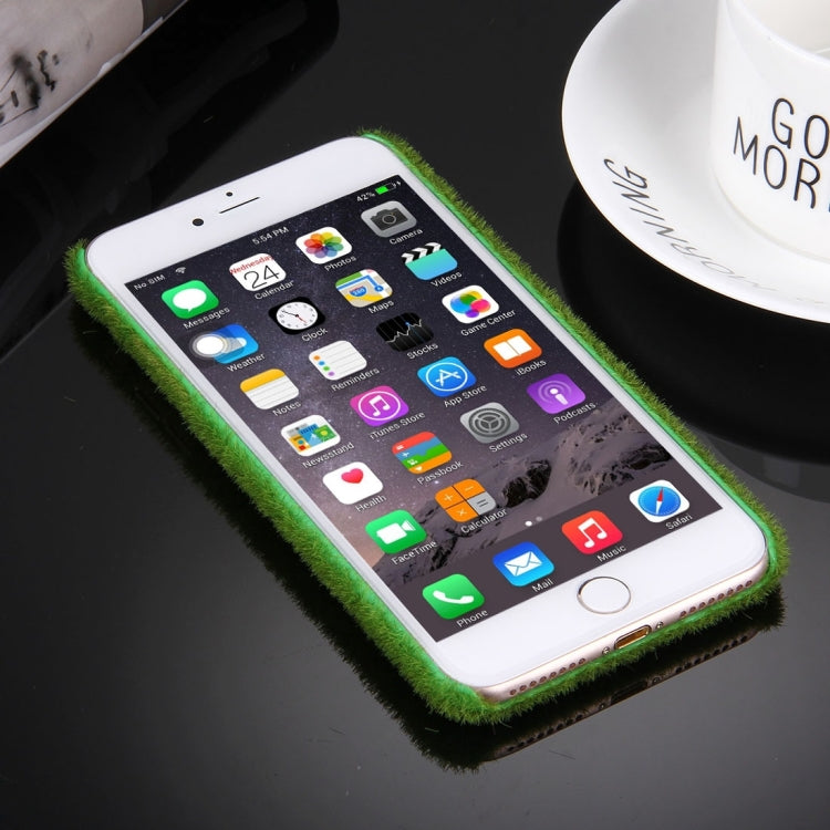 For iPhone 8 Plus & 7 Plus   Simulation 3D Green Grass Lawn Hard Cover Phone Protective Back Case(Green)