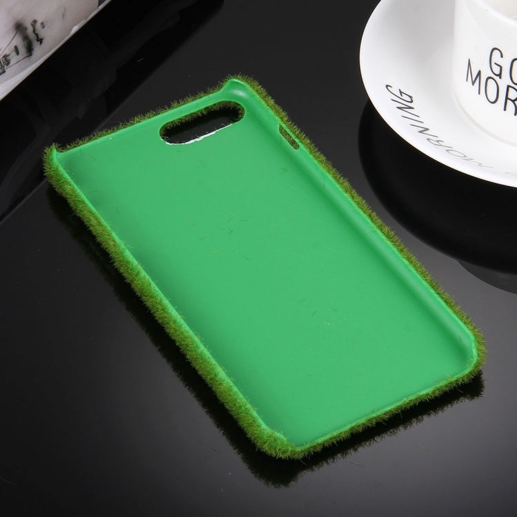 For iPhone 8 Plus & 7 Plus   Simulation 3D Green Grass Lawn Hard Cover Phone Protective Back Case(Green)