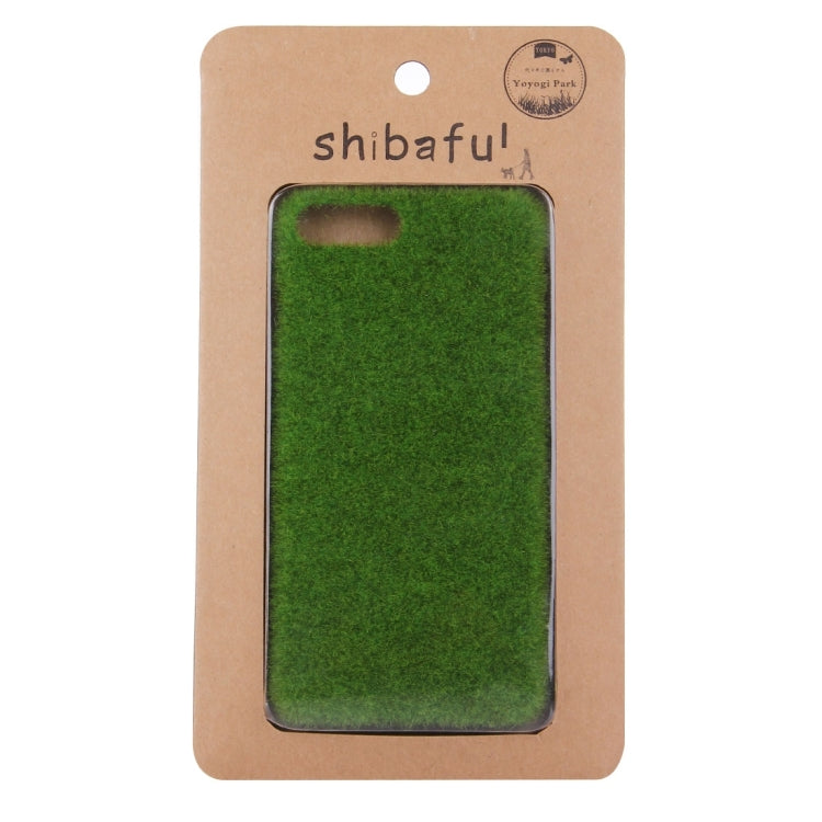 For iPhone 8 Plus & 7 Plus   Simulation 3D Green Grass Lawn Hard Cover Phone Protective Back Case(Green)