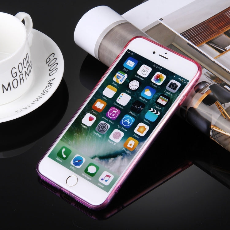 For iPhone 8 Plus & 7 Plus   Stylish Clear Crystal Gradient Color Acrylic + TPU Protective Case Back Cover