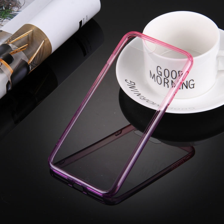 For iPhone 8 Plus & 7 Plus   Stylish Clear Crystal Gradient Color Acrylic + TPU Protective Case Back Cover