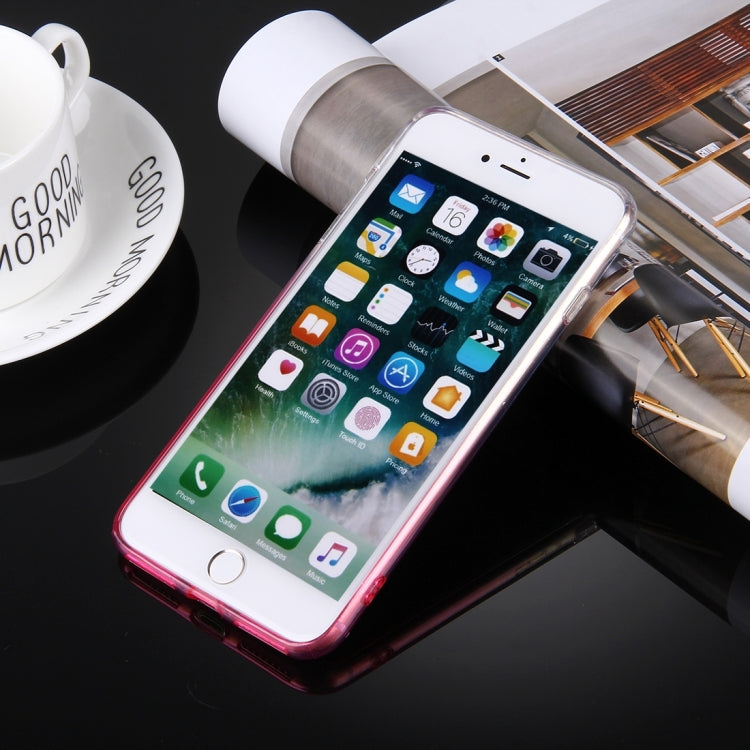 For iPhone 8 Plus & 7 Plus   Stylish Clear Crystal Gradient Color Acrylic + TPU Protective Case Back Cover