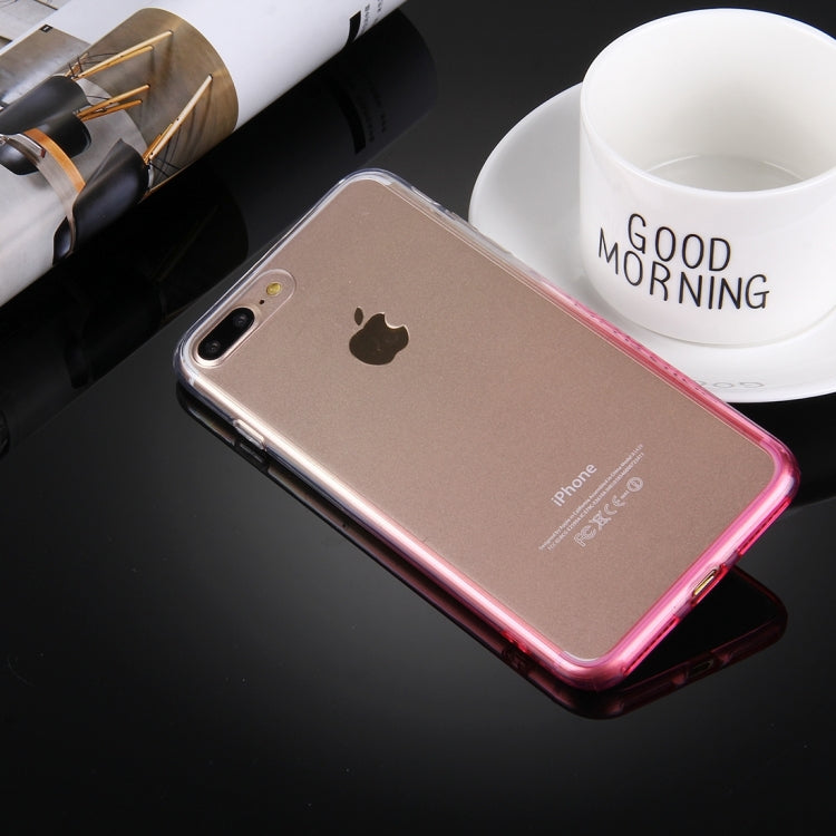 For iPhone 8 Plus & 7 Plus   Stylish Clear Crystal Gradient Color Acrylic + TPU Protective Case Back Cover