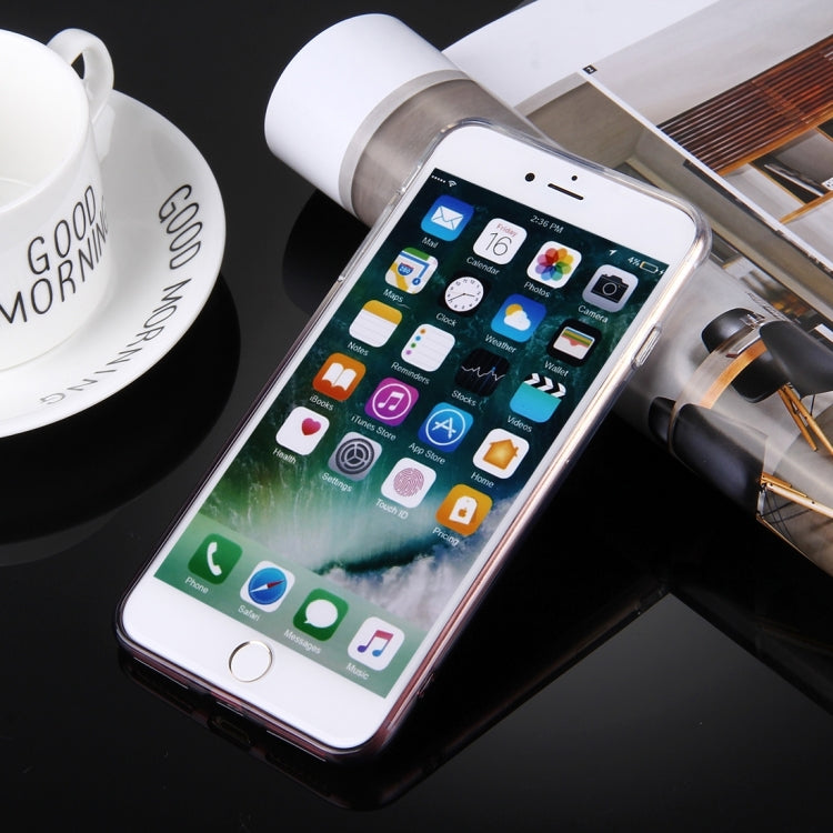 For iPhone 8 Plus & 7 Plus   Stylish Clear Crystal Gradient Color Acrylic + TPU Protective Case Back Cover