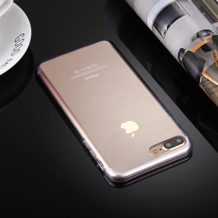 For iPhone 8 Plus & 7 Plus   Stylish Clear Crystal Gradient Color Acrylic + TPU Protective Case Back Cover
