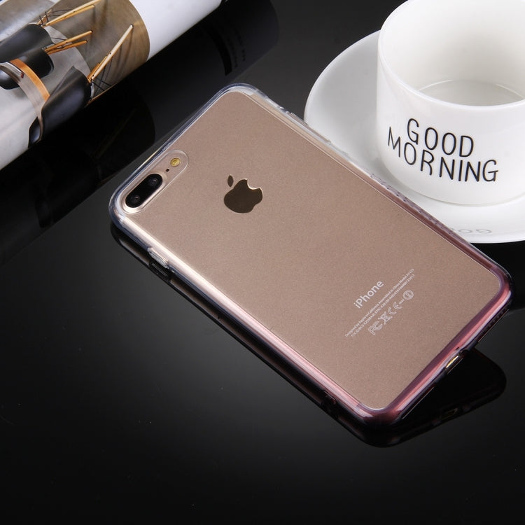 For iPhone 8 Plus & 7 Plus   Stylish Clear Crystal Gradient Color Acrylic + TPU Protective Case Back Cover