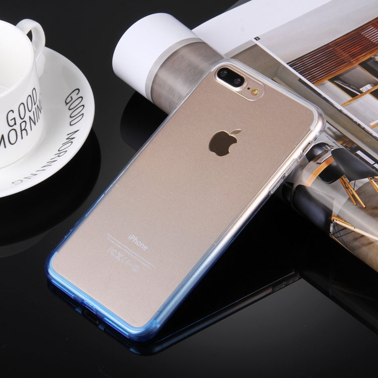 For iPhone 8 Plus & 7 Plus   Stylish Clear Crystal Gradient Color Acrylic + TPU Protective Case Back Cover