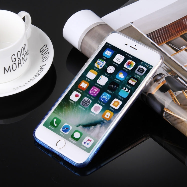 For iPhone 8 Plus & 7 Plus   Stylish Clear Crystal Gradient Color Acrylic + TPU Protective Case Back Cover