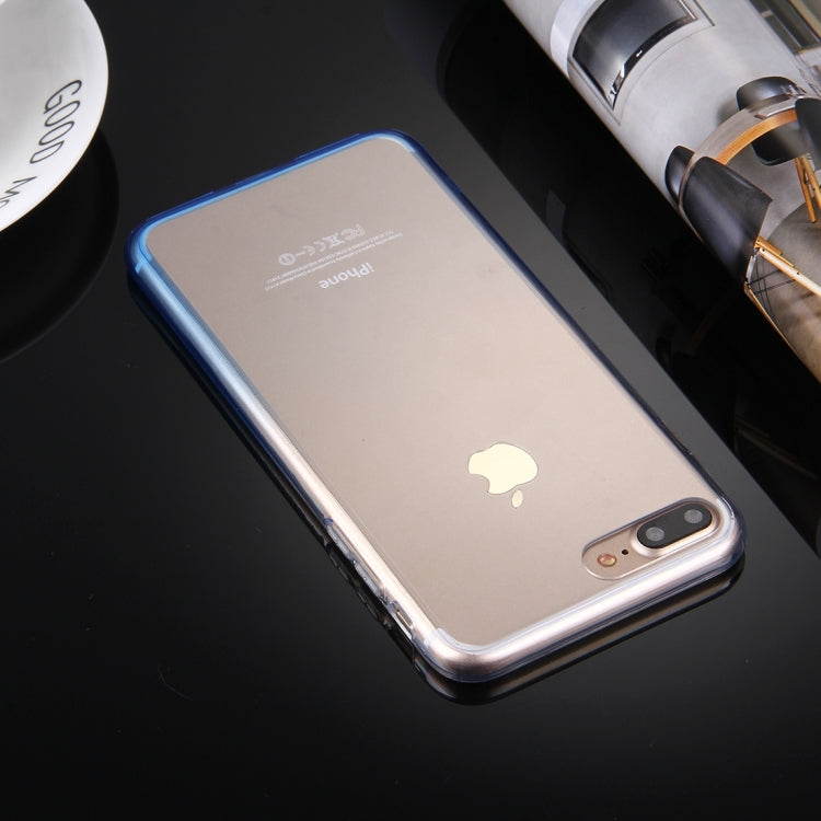For iPhone 8 Plus & 7 Plus   Stylish Clear Crystal Gradient Color Acrylic + TPU Protective Case Back Cover