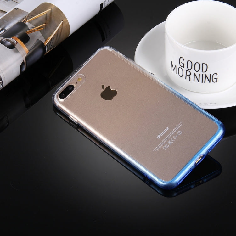 For iPhone 8 Plus & 7 Plus   Stylish Clear Crystal Gradient Color Acrylic + TPU Protective Case Back Cover