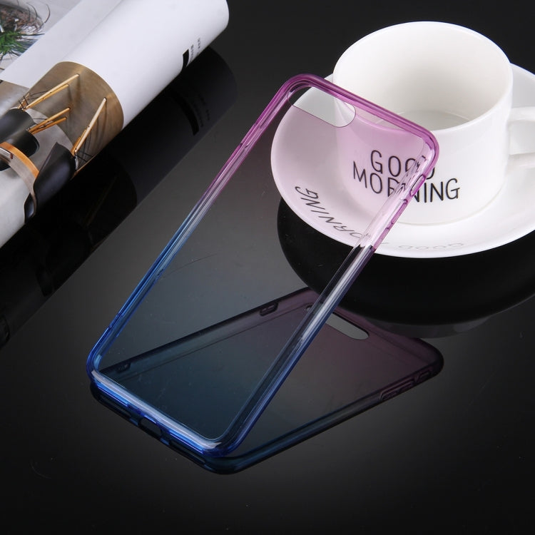 For iPhone 8 Plus & 7 Plus   Stylish Clear Crystal Gradient Color Acrylic + TPU Protective Case Back Cover