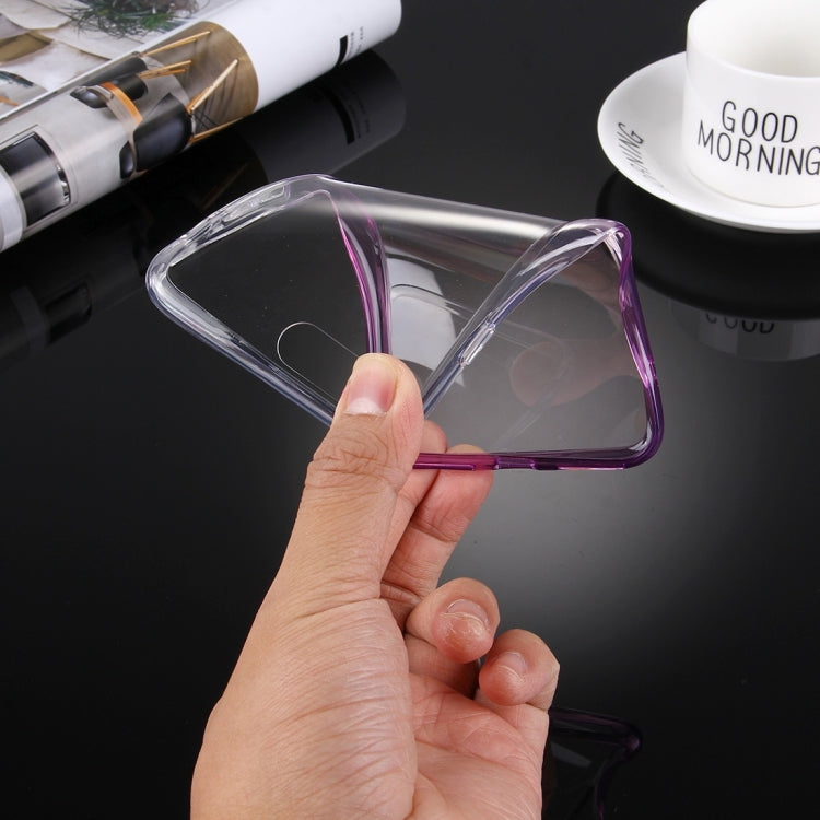 For iPhone 8 Plus & 7 Plus   Stylish Clear Crystal Gradient Color Acrylic + TPU Protective Case Back Cover