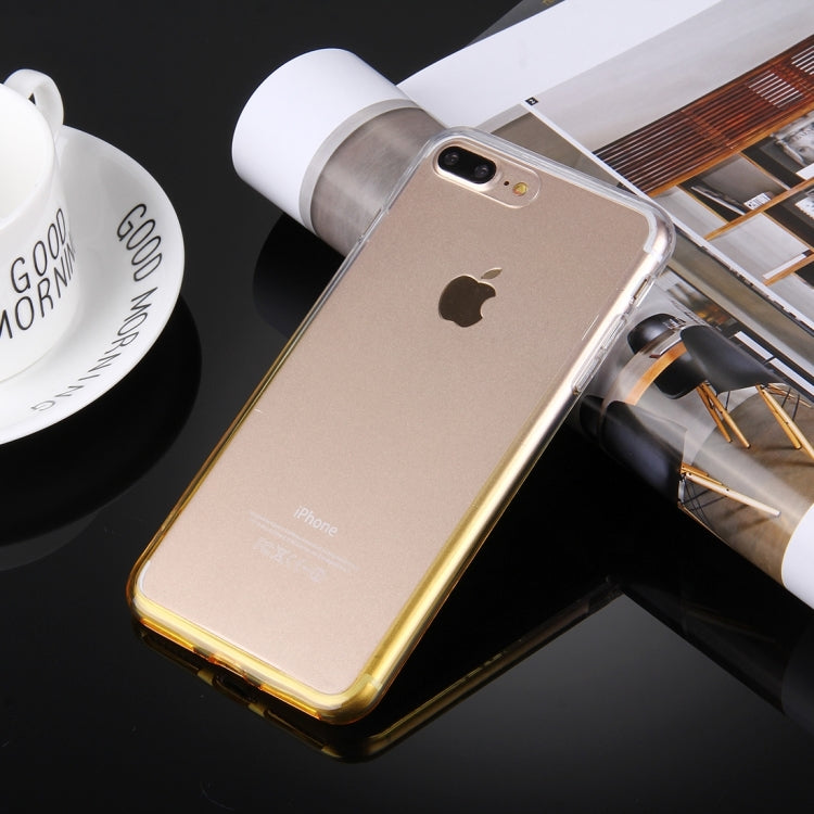 For iPhone 8 Plus & 7 Plus   Stylish Clear Crystal Gradient Color Acrylic + TPU Protective Case Back Cover