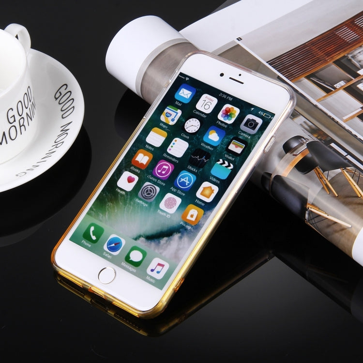 For iPhone 8 Plus & 7 Plus   Stylish Clear Crystal Gradient Color Acrylic + TPU Protective Case Back Cover