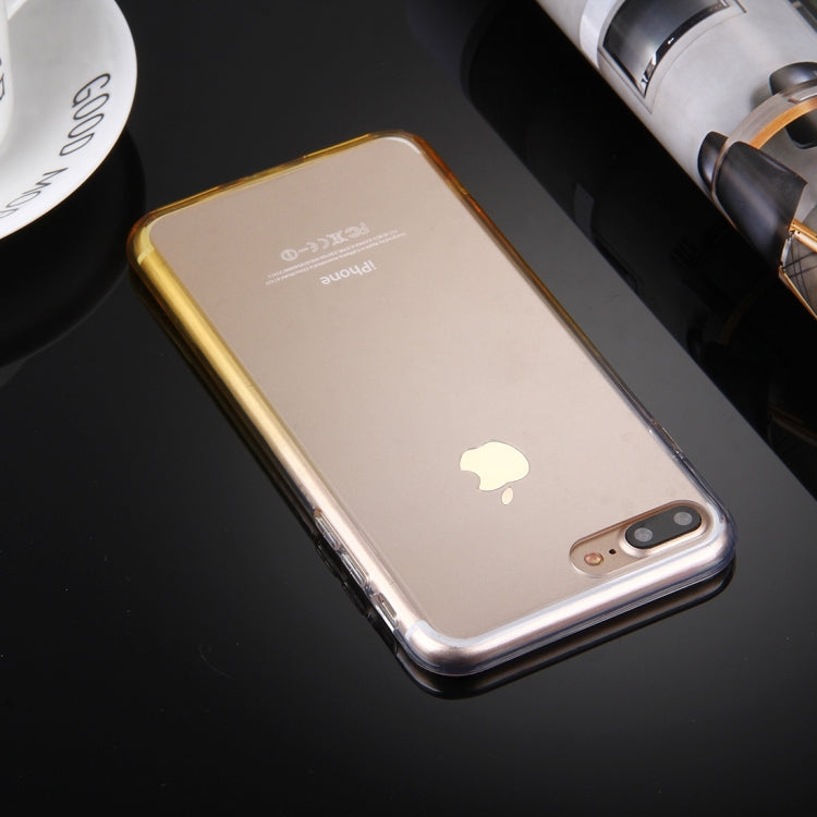 For iPhone 8 Plus & 7 Plus   Stylish Clear Crystal Gradient Color Acrylic + TPU Protective Case Back Cover