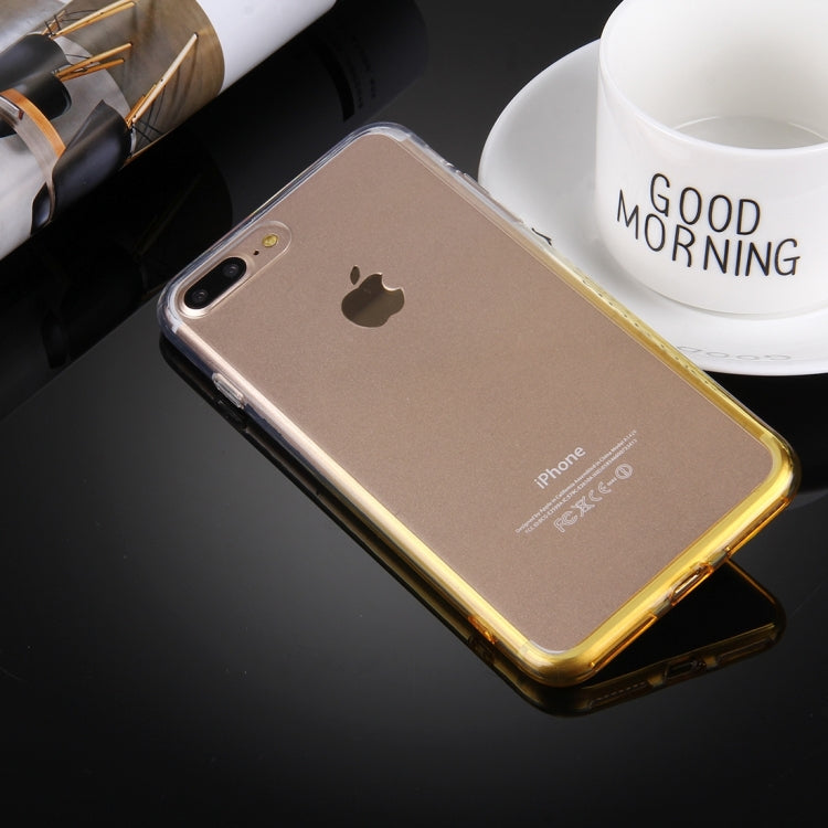 For iPhone 8 Plus & 7 Plus   Stylish Clear Crystal Gradient Color Acrylic + TPU Protective Case Back Cover