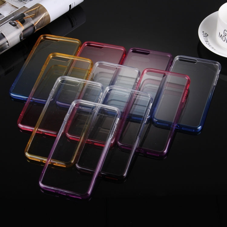 For iPhone 8 Plus & 7 Plus   Stylish Clear Crystal Gradient Color Acrylic + TPU Protective Case Back Cover