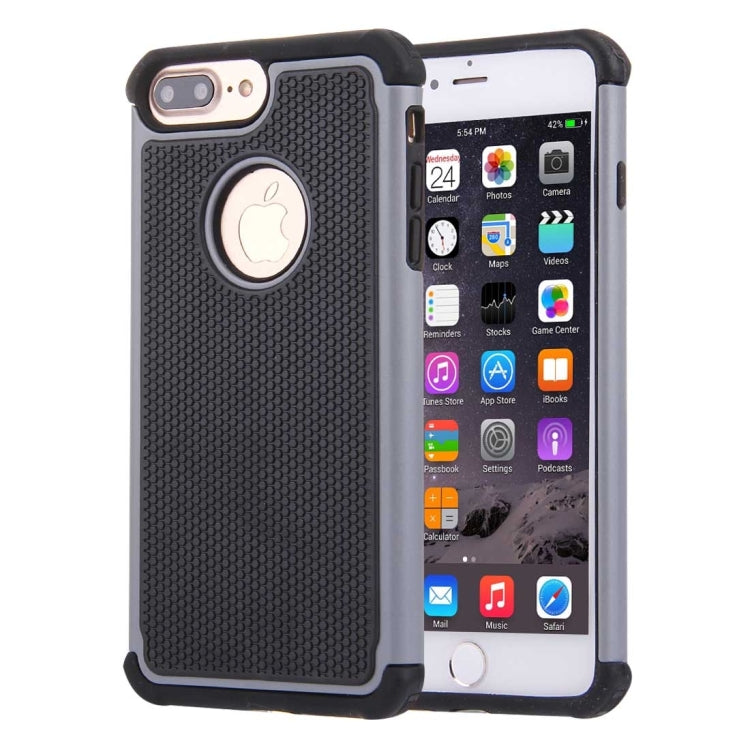 For iPhone 8 Plus & 7 Plus   Ball Texture Separable TPU + PC Shock-resistant Combination Case