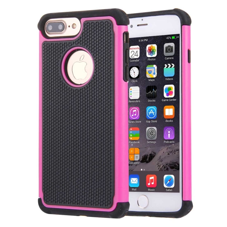 For iPhone 8 Plus & 7 Plus   Ball Texture Separable TPU + PC Shock-resistant Combination Case