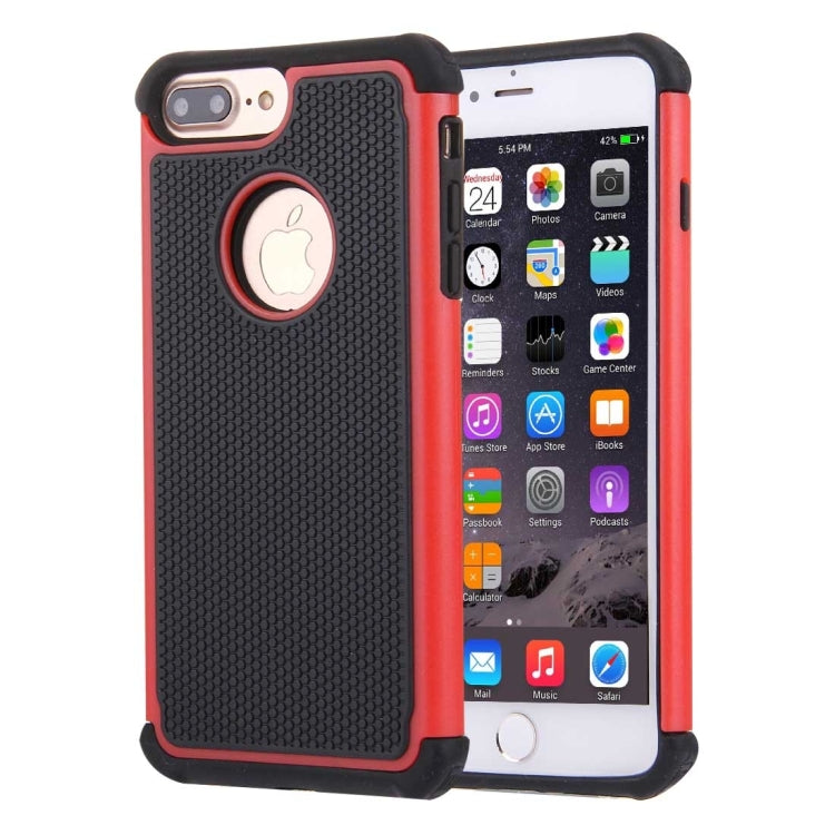 For iPhone 8 Plus & 7 Plus   Ball Texture Separable TPU + PC Shock-resistant Combination Case