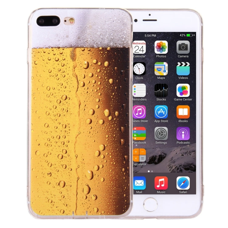 For iPhone 8 Plus & 7 Plus   Beer Pattern Soft TPU Protective Case