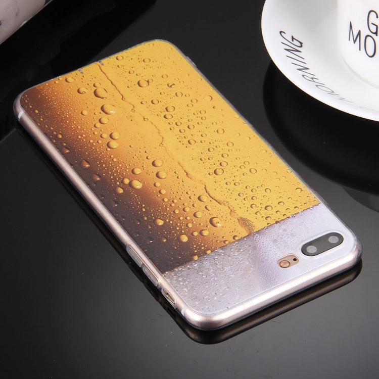 For iPhone 8 Plus & 7 Plus   Beer Pattern Soft TPU Protective Case