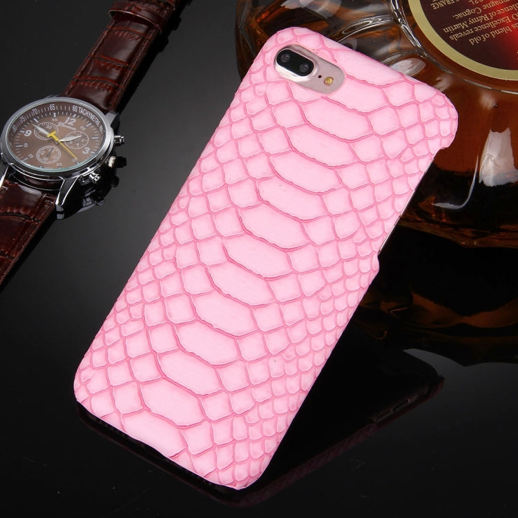 For iPhone 8 Plus & 7 Plus   Snakeskin Texture Paste Skin PC Protective Case
