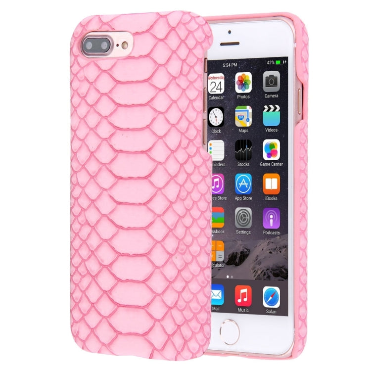 For iPhone 8 Plus & 7 Plus   Snakeskin Texture Paste Skin PC Protective Case