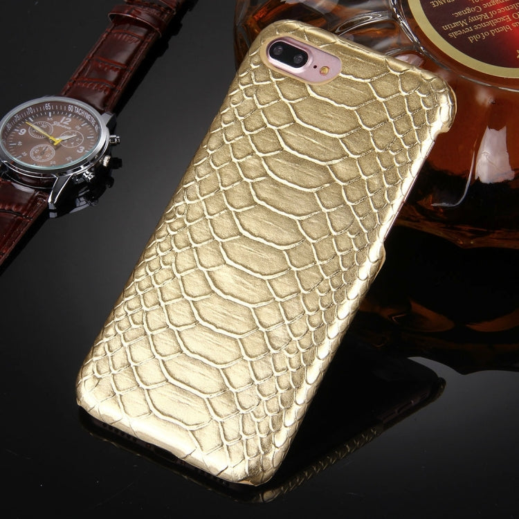 For iPhone 8 Plus & 7 Plus   Snakeskin Texture Paste Skin PC Protective Case