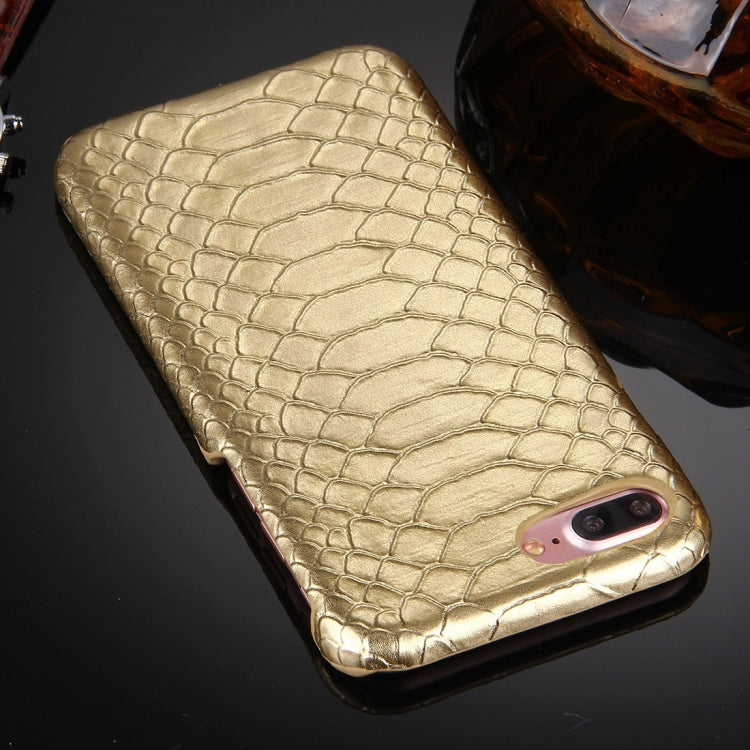 For iPhone 8 Plus & 7 Plus   Snakeskin Texture Paste Skin PC Protective Case