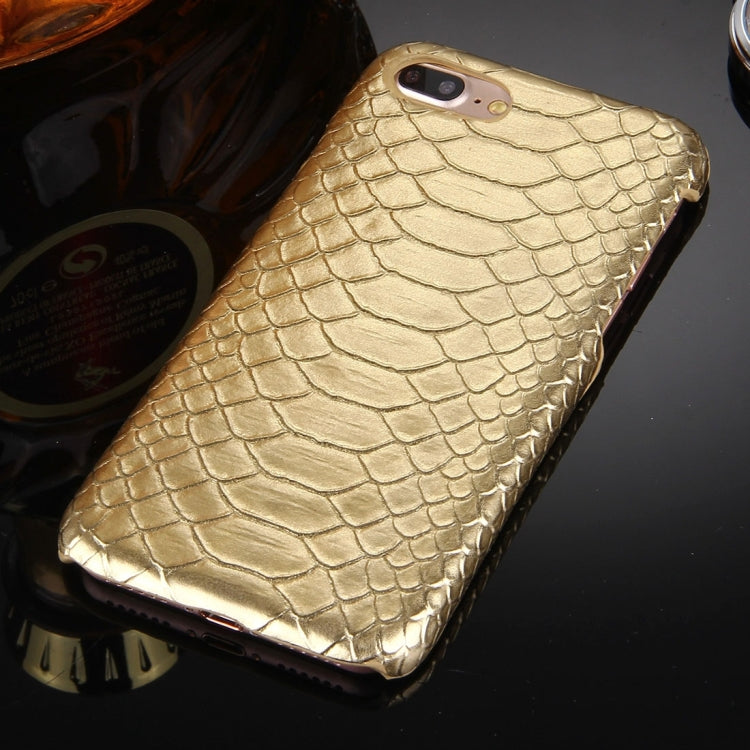 For iPhone 8 Plus & 7 Plus   Snakeskin Texture Paste Skin PC Protective Case