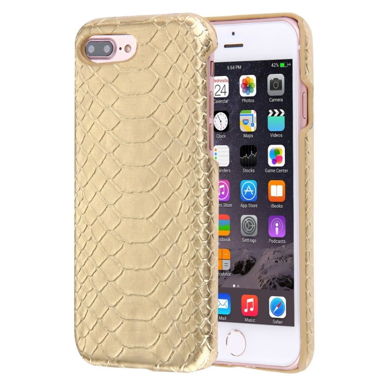For iPhone 8 Plus & 7 Plus   Snakeskin Texture Paste Skin PC Protective Case