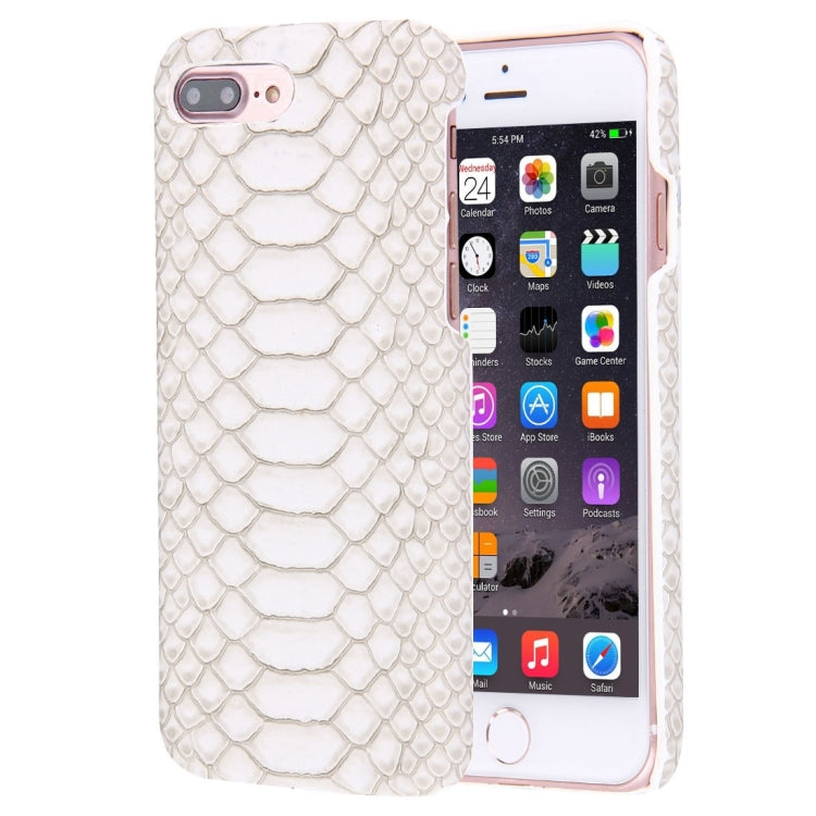 For iPhone 8 Plus & 7 Plus   Snakeskin Texture Paste Skin PC Protective Case