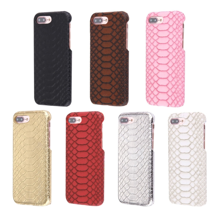 For iPhone 8 Plus & 7 Plus   Snakeskin Texture Paste Skin PC Protective Case
