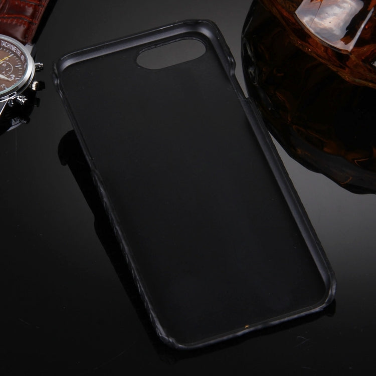 For iPhone 8 Plus & 7 Plus   Snakeskin Texture Paste Skin PC Protective Case with Lion Head Holder