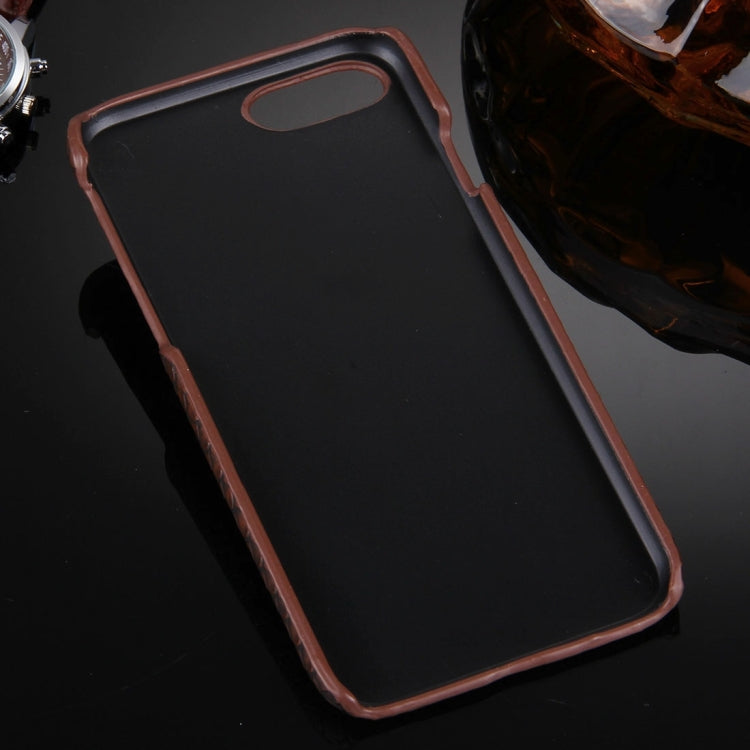 For iPhone 8 Plus & 7 Plus   Snakeskin Texture Paste Skin PC Protective Case with Lion Head Holder