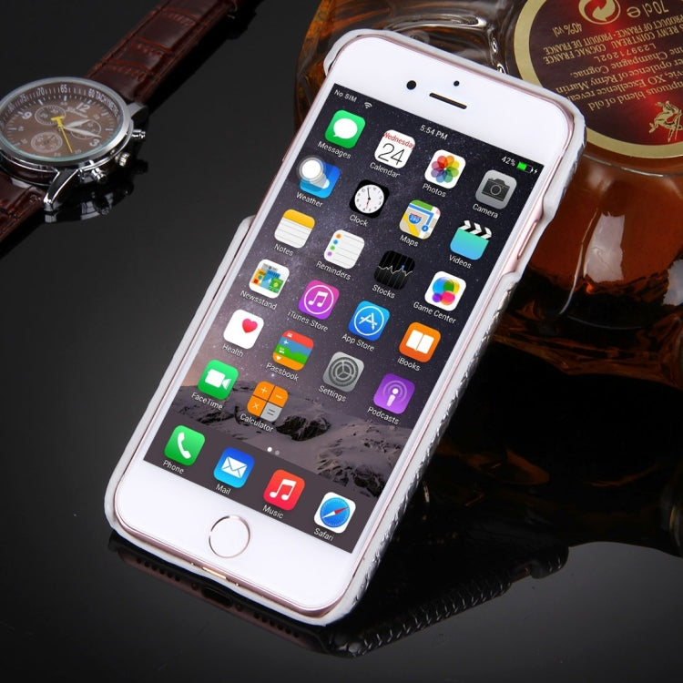 For iPhone 8 Plus & 7 Plus   Snakeskin Texture Paste Skin PC Protective Case with Lion Head Holder