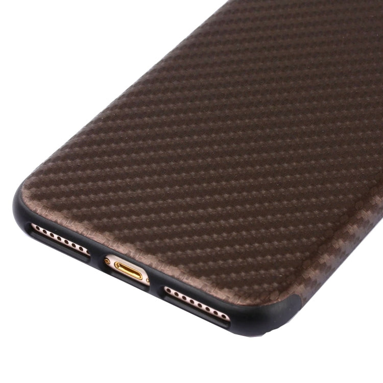 For iPhone 8 Plus & 7 Plus   Artistic Carbon Fibre Texture Soft TPU Protective Back Case